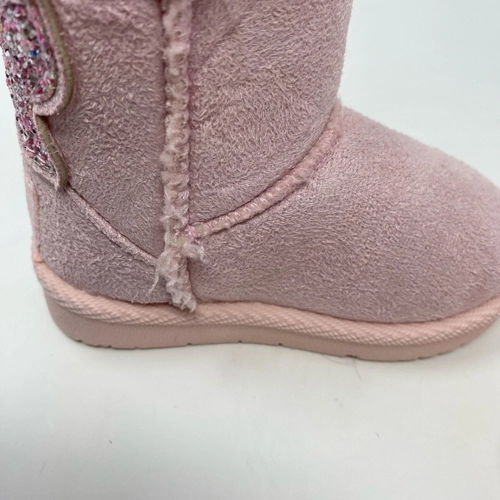 Pink Toddler Girl Lined Boots Size 5